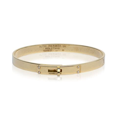 hermes kelly bracelet gold diamond|kelly bangle bracelet in gold.